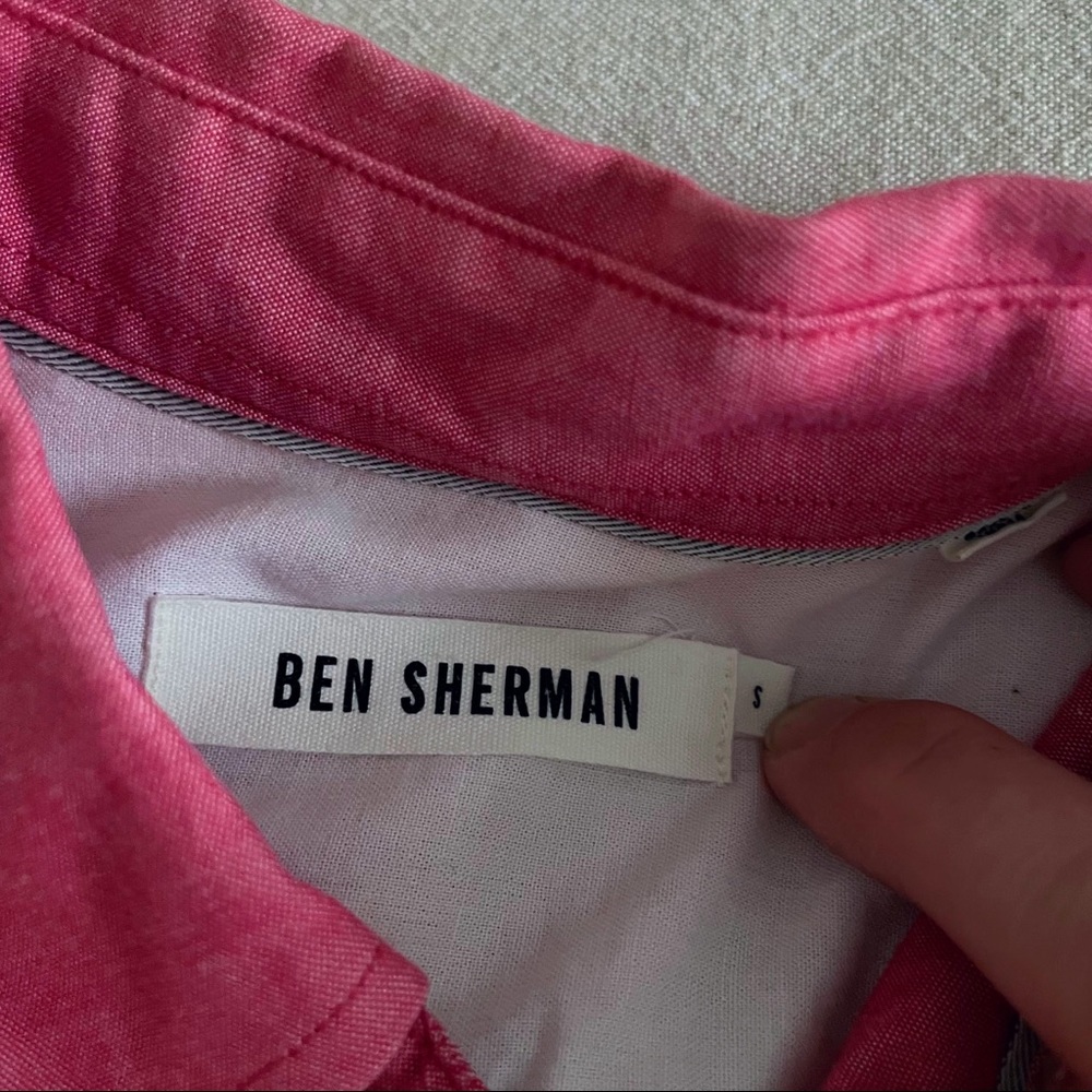 Ben Sherman: Red Chambray Button Down Ls - image 5